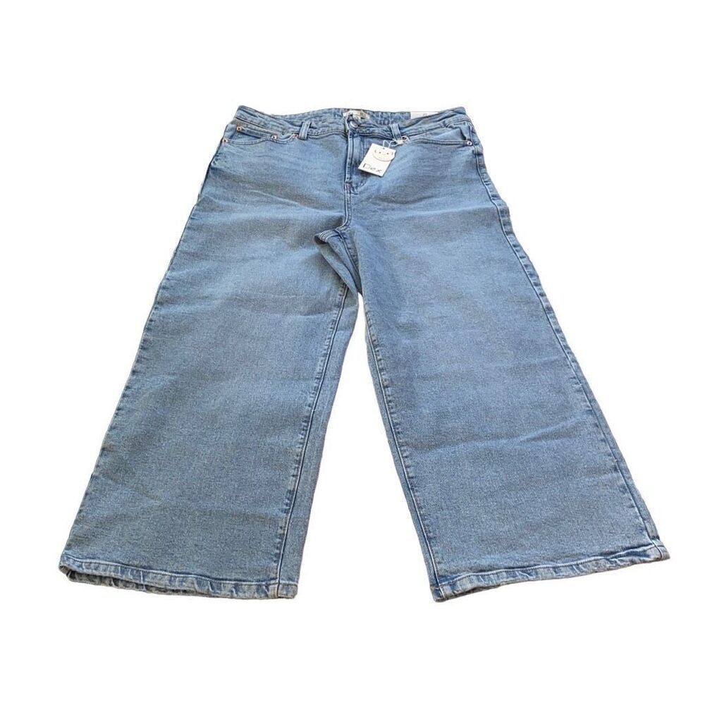 Dex NWT Milly Jeans Wide Leg Baggy Light Wash Denim Coastal Cowgirl Waist 32